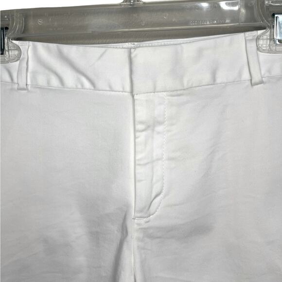BANANA REPUBLIC White Flat Front Chino Shorts with Pockets Women’s Size 10 - Picture 3 of 8